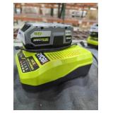 Ryobi 18v 4 ah battery and charger