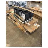 Shelving, Panel Lights, Tile, Shower Walls