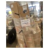 Wheelbarrow, landscaping tools mixed skid