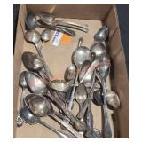 Vintage silverware tray lot
