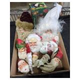 Santa Head Ornament Lot