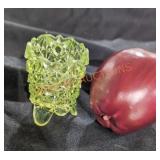 Vintage Vaseline Glass Toothpick Container