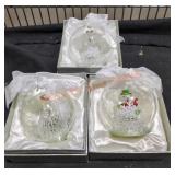 Glass Light Up Ornaments - Qty 3