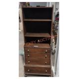 Mahogany bookcase 61" H x 22" W