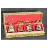Japanese assorted cloisonnï¿½ keychains - Qty 4