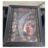 Framed Chicago bulls poster