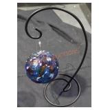 Kitras Art Glass 3-inch Calico friendship ball