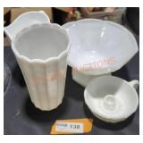 Milk glass lot
