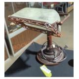 Vintage Glass Bankers Desk Lamp