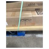 Assorted Tables, Teal Patio Umbrella