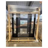 Black pre hung exterior door