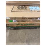 Crystal Chandelier, Plank Flooring, Door,