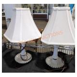 Milk Glass Lamps - Qty 2