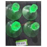 Uranium glass candle holders
