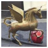 Vintage solid brass Pegasus