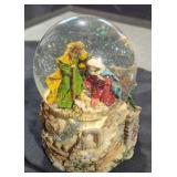 Musical nativity scene snowglobe