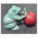 Vintage cast iron frog door stopper