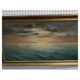 Sun Set at Sea Painting By A. Trovaioli