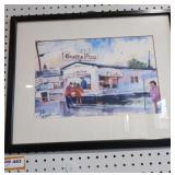 Grotto Pizza Watercolor Painting By T. Weaver