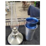 Oil Lamp and 2 Metal Cups