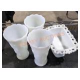Milk Glass Lot