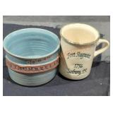 Ceramic pot and mug lot
