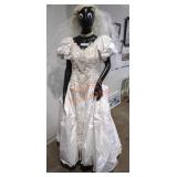 Wedding Dress w Veil & Necklace