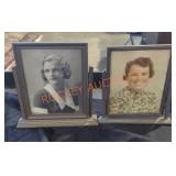 Vintage Rotating Frames and Photos - Qty 2