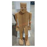 Vintage wooden jointed doll