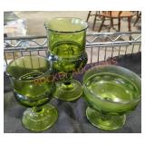 Indiana Glass Kings Crown Thumbprint glass box lot