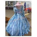 Vintage style blue hoop dress