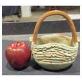Hand crafted ceramic basket