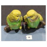 Ceramic hanging parakeets - Qty 2