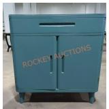 Teal Kitchen Island Cabinet