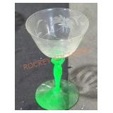 wine glasses with uranium handles - Qty 3