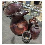 Purple Glassware Lot