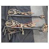 Vintage curtain drape rods lot