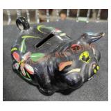 Vintage Hand Painted Piggy Bank