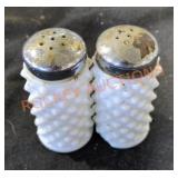 Milk Glass Salt and Pepper Shakers