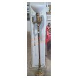 Vintage brass torchiere lamp