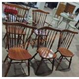 Wooden dining chairs - Qty 5