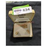 Gold Filled Earrings and Pin