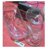 Trimmed Glassware & Silver-Plated Olive Forks