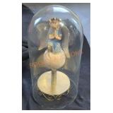 Fontanini angel figurine in glass dome