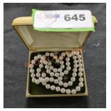 Matching Pearl Necklace with Earrings