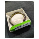 Egyptian Revival Enamel, Lapis & 9kt Gold Bracelet