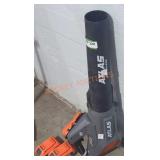Leaf blower with charger, batteries, and cord