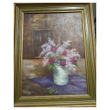 Tulips and Lilacs Painting By J.P. Bressler