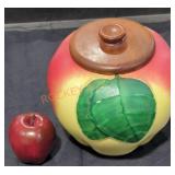 Hull Pottery Blushing Apple cookie jar