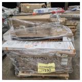 Blinds,flooring, ottoman, automatic trash can